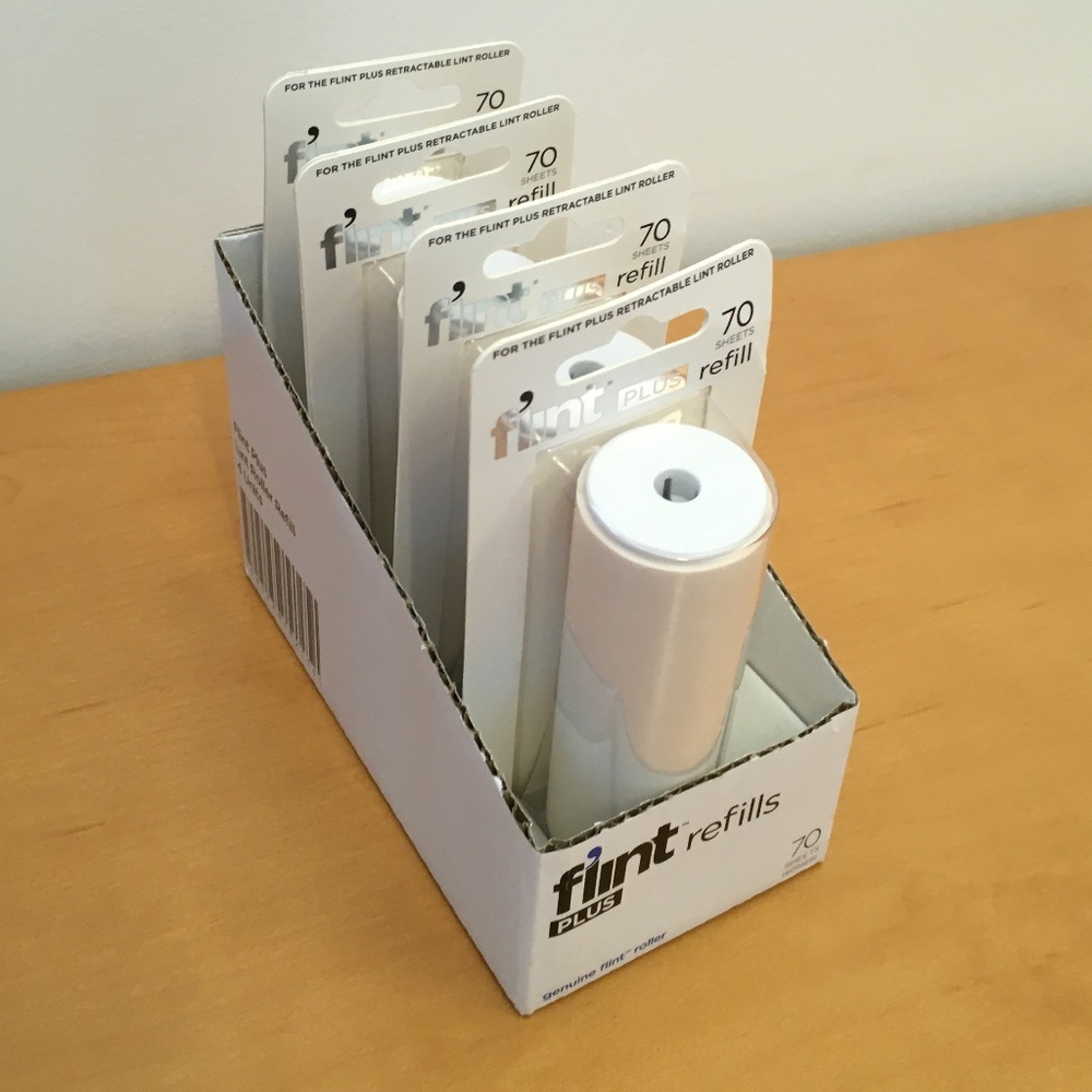Four F'lint Plus lint roller refills